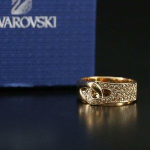 Authentic Swarovski Interlocking Ring in Box!